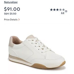 NEW Naturalizer Women's Cream and Tan Sneakers